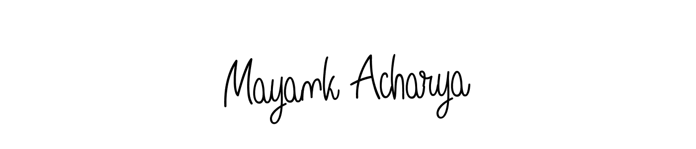 How to make Mayank Acharya name signature. Use Angelique-Rose-font-FFP style for creating short signs online. This is the latest handwritten sign. Mayank Acharya signature style 5 images and pictures png
