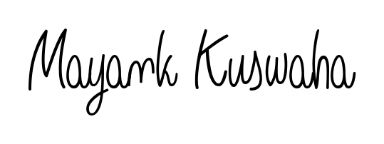 The best way (Angelique-Rose-font-FFP) to make a short signature is to pick only two or three words in your name. For converting this name Mayank Kuswaha. Mayank Kuswaha signature style 5 images and pictures png