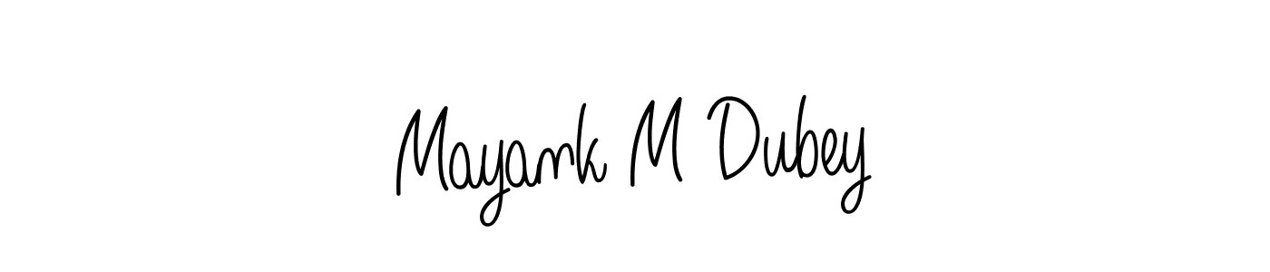 Mayank M Dubey stylish signature style. Best Handwritten Sign (Angelique-Rose-font-FFP) for my name. Handwritten Signature Collection Ideas for my name Mayank M Dubey. Mayank M Dubey signature style 5 images and pictures png