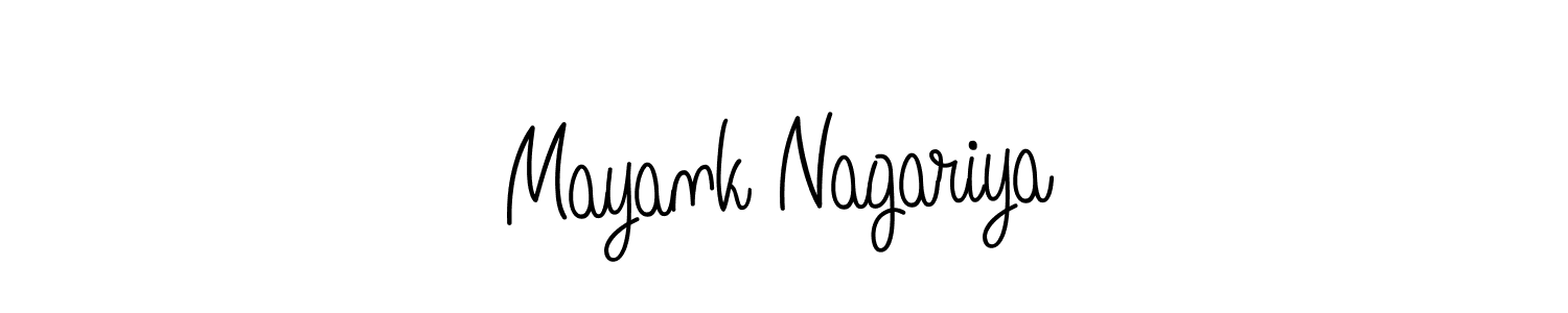 Make a beautiful signature design for name Mayank Nagariya. With this signature (Angelique-Rose-font-FFP) style, you can create a handwritten signature for free. Mayank Nagariya signature style 5 images and pictures png