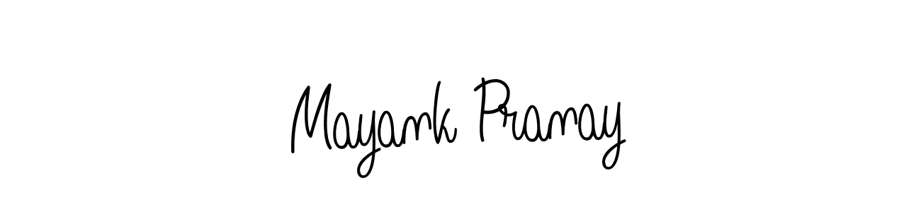 How to make Mayank Pranay name signature. Use Angelique-Rose-font-FFP style for creating short signs online. This is the latest handwritten sign. Mayank Pranay signature style 5 images and pictures png