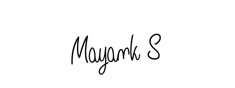 Make a beautiful signature design for name Mayank S. With this signature (Angelique-Rose-font-FFP) style, you can create a handwritten signature for free. Mayank S signature style 5 images and pictures png