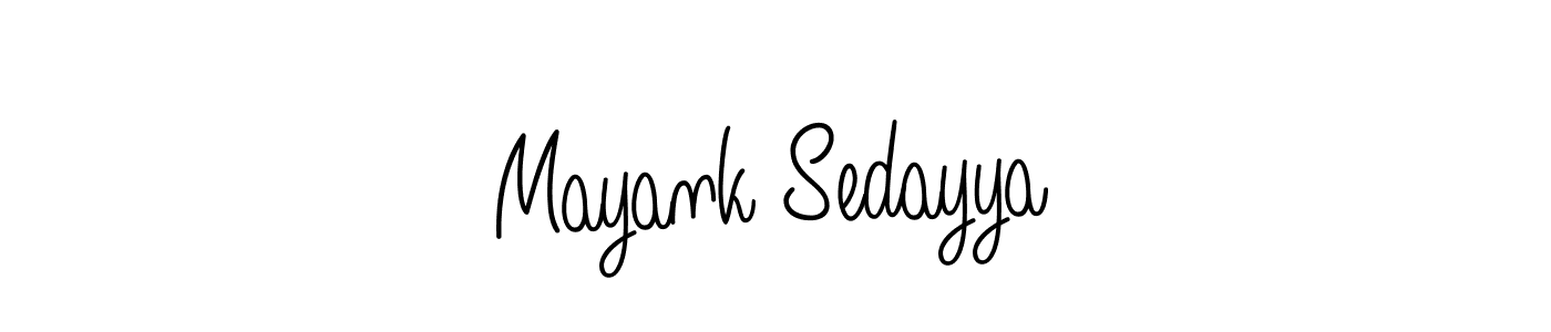 The best way (Angelique-Rose-font-FFP) to make a short signature is to pick only two or three words in your name. The name Mayank Sedayya include a total of six letters. For converting this name. Mayank Sedayya signature style 5 images and pictures png