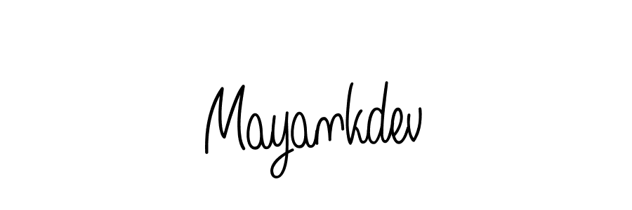 Make a beautiful signature design for name Mayankdev. With this signature (Angelique-Rose-font-FFP) style, you can create a handwritten signature for free. Mayankdev signature style 5 images and pictures png