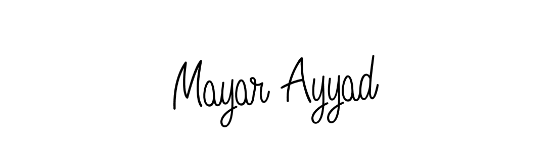 Check out images of Autograph of Mayar Ayyad name. Actor Mayar Ayyad Signature Style. Angelique-Rose-font-FFP is a professional sign style online. Mayar Ayyad signature style 5 images and pictures png