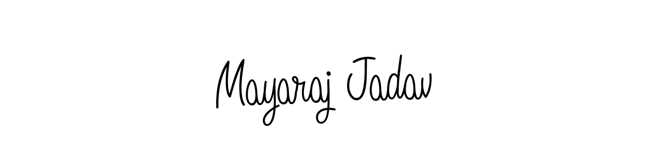 Create a beautiful signature design for name Mayaraj Jadav. With this signature (Angelique-Rose-font-FFP) fonts, you can make a handwritten signature for free. Mayaraj Jadav signature style 5 images and pictures png