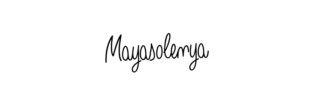 The best way (Angelique-Rose-font-FFP) to make a short signature is to pick only two or three words in your name. The name Mayasolenya include a total of six letters. For converting this name. Mayasolenya signature style 5 images and pictures png
