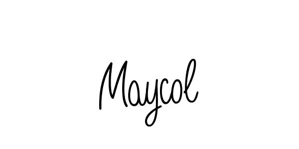 Also we have Maycol name is the best signature style. Create professional handwritten signature collection using Angelique-Rose-font-FFP autograph style. Maycol signature style 5 images and pictures png