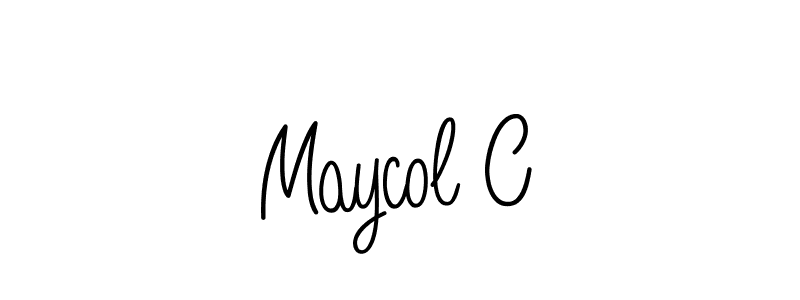 You can use this online signature creator to create a handwritten signature for the name Maycol C. This is the best online autograph maker. Maycol C signature style 5 images and pictures png