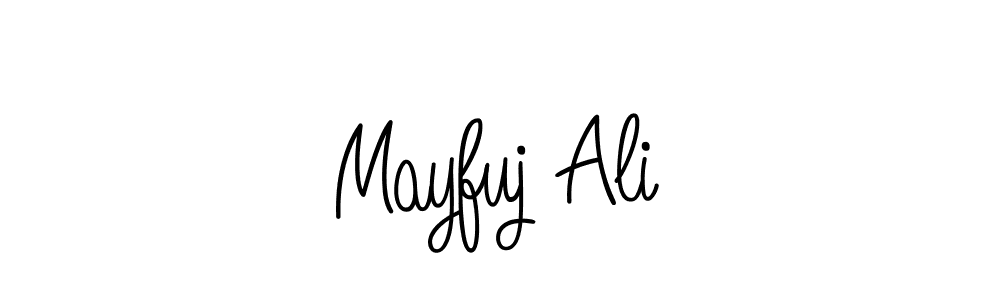 Also You can easily find your signature by using the search form. We will create Mayfuj Ali name handwritten signature images for you free of cost using Angelique-Rose-font-FFP sign style. Mayfuj Ali signature style 5 images and pictures png