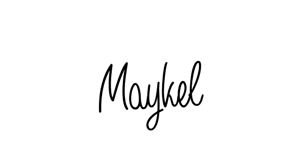 Maykel stylish signature style. Best Handwritten Sign (Angelique-Rose-font-FFP) for my name. Handwritten Signature Collection Ideas for my name Maykel. Maykel signature style 5 images and pictures png