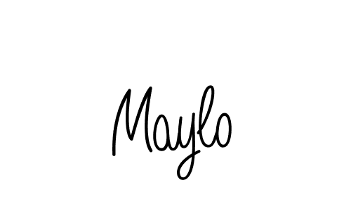 Maylo stylish signature style. Best Handwritten Sign (Angelique-Rose-font-FFP) for my name. Handwritten Signature Collection Ideas for my name Maylo. Maylo signature style 5 images and pictures png