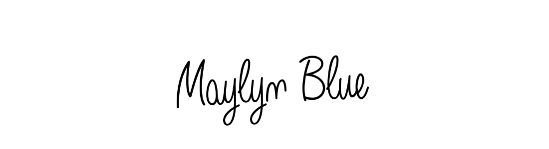 Maylyn Blue stylish signature style. Best Handwritten Sign (Angelique-Rose-font-FFP) for my name. Handwritten Signature Collection Ideas for my name Maylyn Blue. Maylyn Blue signature style 5 images and pictures png