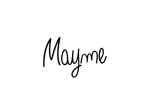 Create a beautiful signature design for name Mayme. With this signature (Angelique-Rose-font-FFP) fonts, you can make a handwritten signature for free. Mayme signature style 5 images and pictures png