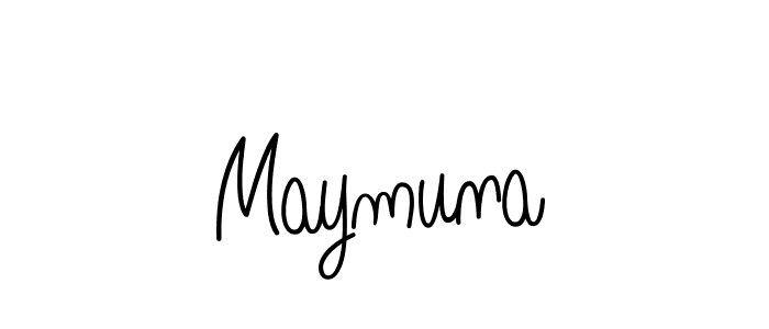 How to make Maymuna name signature. Use Angelique-Rose-font-FFP style for creating short signs online. This is the latest handwritten sign. Maymuna signature style 5 images and pictures png