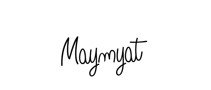 You should practise on your own different ways (Angelique-Rose-font-FFP) to write your name (Maymyat) in signature. don't let someone else do it for you. Maymyat signature style 5 images and pictures png