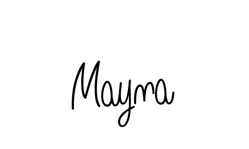 Mayna stylish signature style. Best Handwritten Sign (Angelique-Rose-font-FFP) for my name. Handwritten Signature Collection Ideas for my name Mayna. Mayna signature style 5 images and pictures png