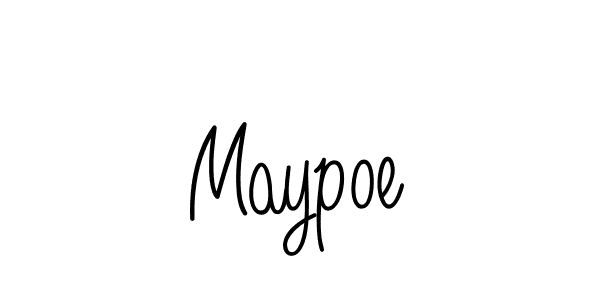 The best way (Angelique-Rose-font-FFP) to make a short signature is to pick only two or three words in your name. The name Maypoe include a total of six letters. For converting this name. Maypoe signature style 5 images and pictures png
