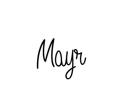 Make a beautiful signature design for name Mayr. With this signature (Angelique-Rose-font-FFP) style, you can create a handwritten signature for free. Mayr signature style 5 images and pictures png
