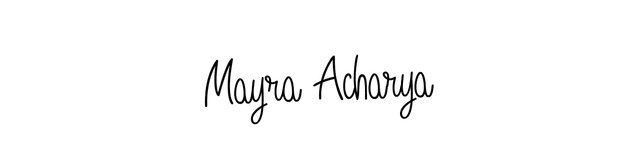 You can use this online signature creator to create a handwritten signature for the name Mayra Acharya. This is the best online autograph maker. Mayra Acharya signature style 5 images and pictures png