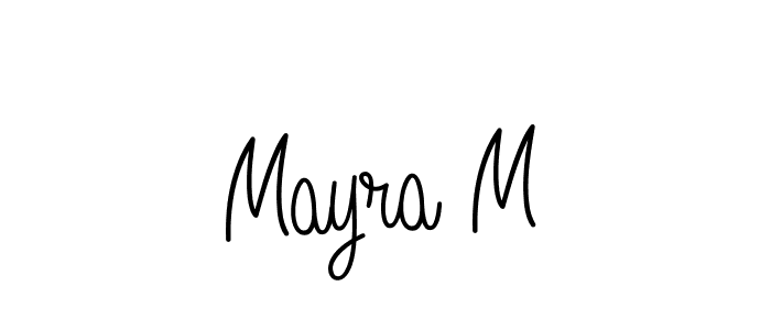 Design your own signature with our free online signature maker. With this signature software, you can create a handwritten (Angelique-Rose-font-FFP) signature for name Mayra M. Mayra M signature style 5 images and pictures png