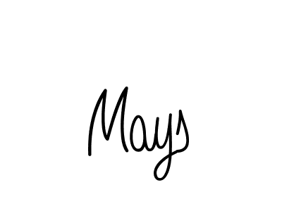 Design your own signature with our free online signature maker. With this signature software, you can create a handwritten (Angelique-Rose-font-FFP) signature for name Mays. Mays signature style 5 images and pictures png