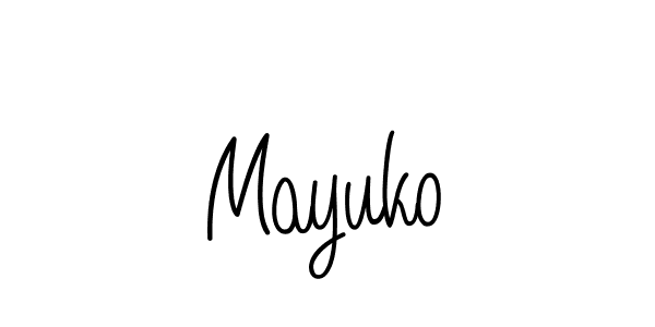 Create a beautiful signature design for name Mayuko. With this signature (Angelique-Rose-font-FFP) fonts, you can make a handwritten signature for free. Mayuko signature style 5 images and pictures png