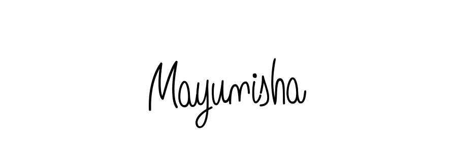 How to make Mayunisha signature? Angelique-Rose-font-FFP is a professional autograph style. Create handwritten signature for Mayunisha name. Mayunisha signature style 5 images and pictures png