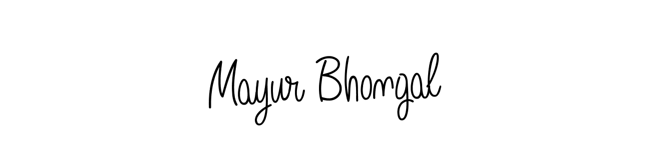 Create a beautiful signature design for name Mayur Bhongal. With this signature (Angelique-Rose-font-FFP) fonts, you can make a handwritten signature for free. Mayur Bhongal signature style 5 images and pictures png