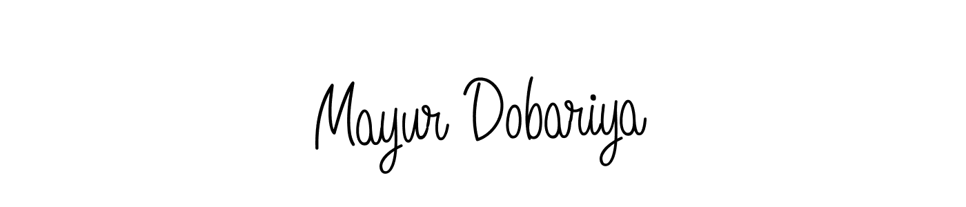 Make a beautiful signature design for name Mayur Dobariya. With this signature (Angelique-Rose-font-FFP) style, you can create a handwritten signature for free. Mayur Dobariya signature style 5 images and pictures png