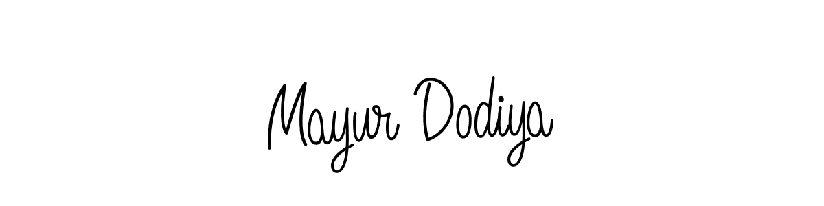 Also we have Mayur Dodiya name is the best signature style. Create professional handwritten signature collection using Angelique-Rose-font-FFP autograph style. Mayur Dodiya signature style 5 images and pictures png