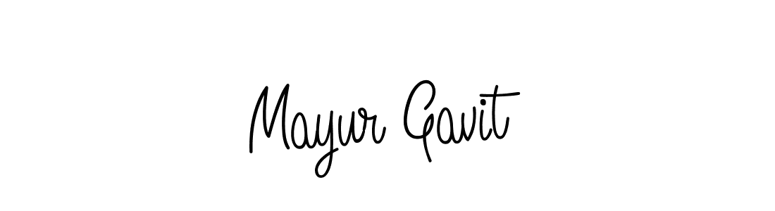 Mayur Gavit stylish signature style. Best Handwritten Sign (Angelique-Rose-font-FFP) for my name. Handwritten Signature Collection Ideas for my name Mayur Gavit. Mayur Gavit signature style 5 images and pictures png