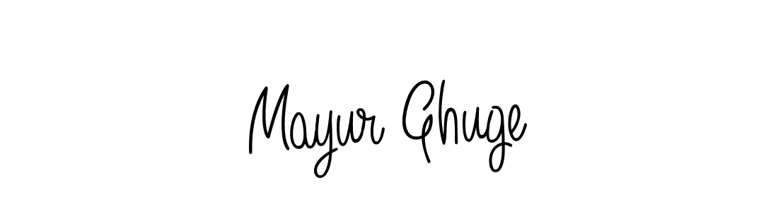 How to make Mayur Ghuge name signature. Use Angelique-Rose-font-FFP style for creating short signs online. This is the latest handwritten sign. Mayur Ghuge signature style 5 images and pictures png