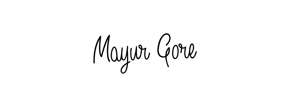 Use a signature maker to create a handwritten signature online. With this signature software, you can design (Angelique-Rose-font-FFP) your own signature for name Mayur Gore. Mayur Gore signature style 5 images and pictures png
