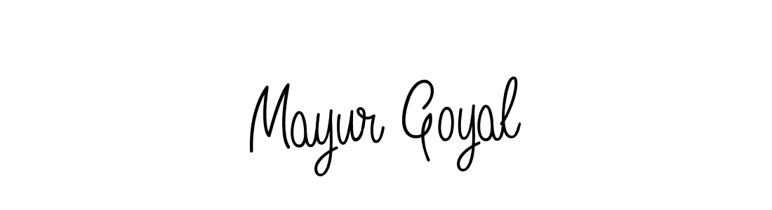 Make a beautiful signature design for name Mayur Goyal. With this signature (Angelique-Rose-font-FFP) style, you can create a handwritten signature for free. Mayur Goyal signature style 5 images and pictures png
