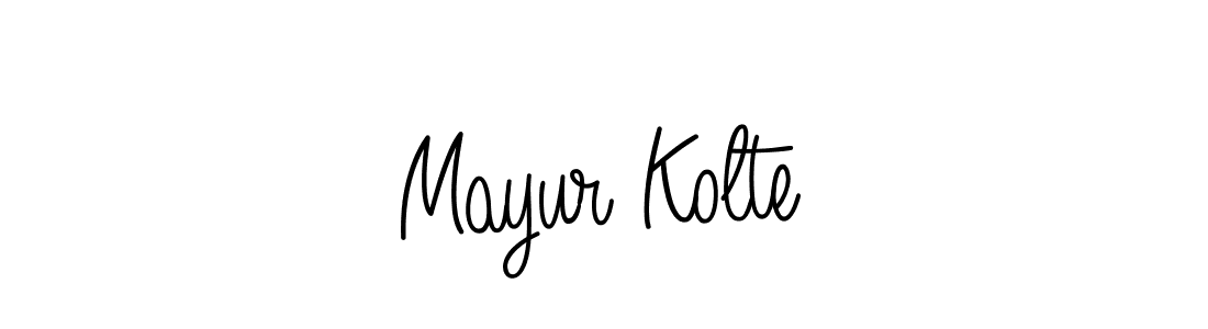 Also we have Mayur Kolte name is the best signature style. Create professional handwritten signature collection using Angelique-Rose-font-FFP autograph style. Mayur Kolte signature style 5 images and pictures png