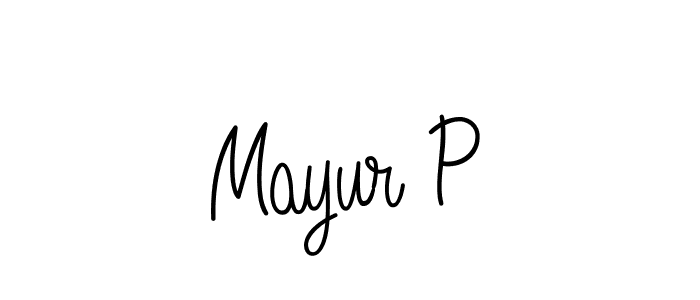 Best and Professional Signature Style for Mayur P. Angelique-Rose-font-FFP Best Signature Style Collection. Mayur P signature style 5 images and pictures png
