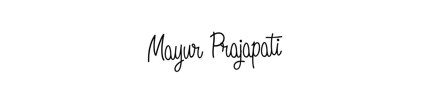 How to make Mayur Prajapati signature? Angelique-Rose-font-FFP is a professional autograph style. Create handwritten signature for Mayur Prajapati name. Mayur Prajapati signature style 5 images and pictures png