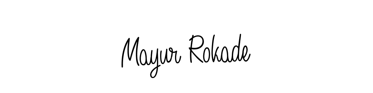 Mayur Rokade stylish signature style. Best Handwritten Sign (Angelique-Rose-font-FFP) for my name. Handwritten Signature Collection Ideas for my name Mayur Rokade. Mayur Rokade signature style 5 images and pictures png