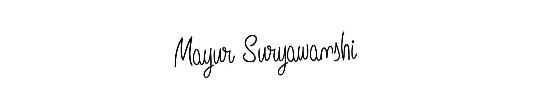 Create a beautiful signature design for name Mayur Suryawanshi. With this signature (Angelique-Rose-font-FFP) fonts, you can make a handwritten signature for free. Mayur Suryawanshi signature style 5 images and pictures png