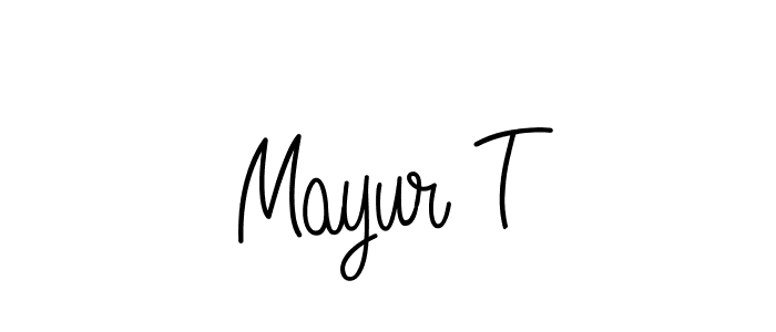 if you are searching for the best signature style for your name Mayur T. so please give up your signature search. here we have designed multiple signature styles  using Angelique-Rose-font-FFP. Mayur T signature style 5 images and pictures png