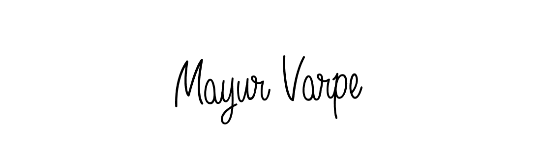 Design your own signature with our free online signature maker. With this signature software, you can create a handwritten (Angelique-Rose-font-FFP) signature for name Mayur Varpe. Mayur Varpe signature style 5 images and pictures png