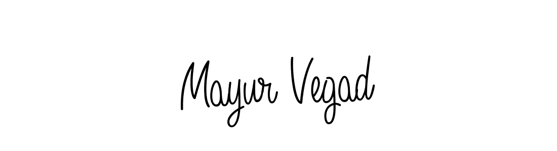 The best way (Angelique-Rose-font-FFP) to make a short signature is to pick only two or three words in your name. The name Mayur Vegad include a total of six letters. For converting this name. Mayur Vegad signature style 5 images and pictures png