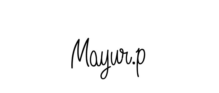 How to make Mayur.p signature? Angelique-Rose-font-FFP is a professional autograph style. Create handwritten signature for Mayur.p name. Mayur.p signature style 5 images and pictures png