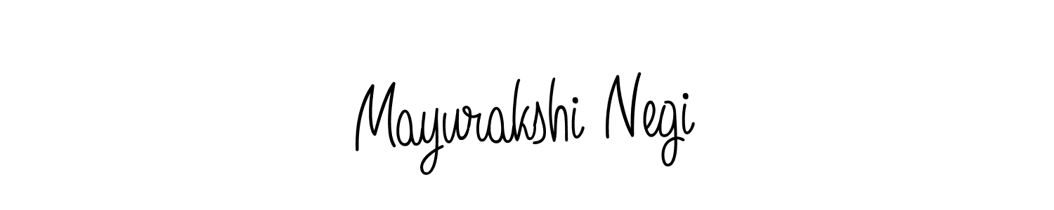 How to make Mayurakshi Negi name signature. Use Angelique-Rose-font-FFP style for creating short signs online. This is the latest handwritten sign. Mayurakshi Negi signature style 5 images and pictures png