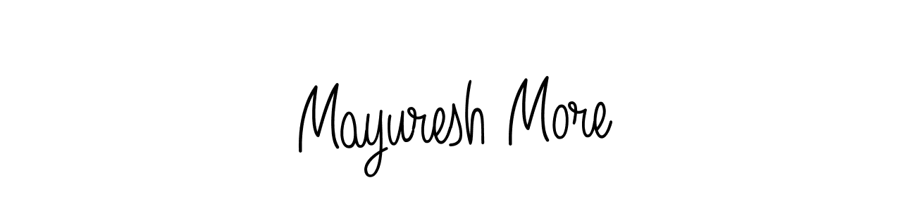 You should practise on your own different ways (Angelique-Rose-font-FFP) to write your name (Mayuresh More) in signature. don't let someone else do it for you. Mayuresh More signature style 5 images and pictures png