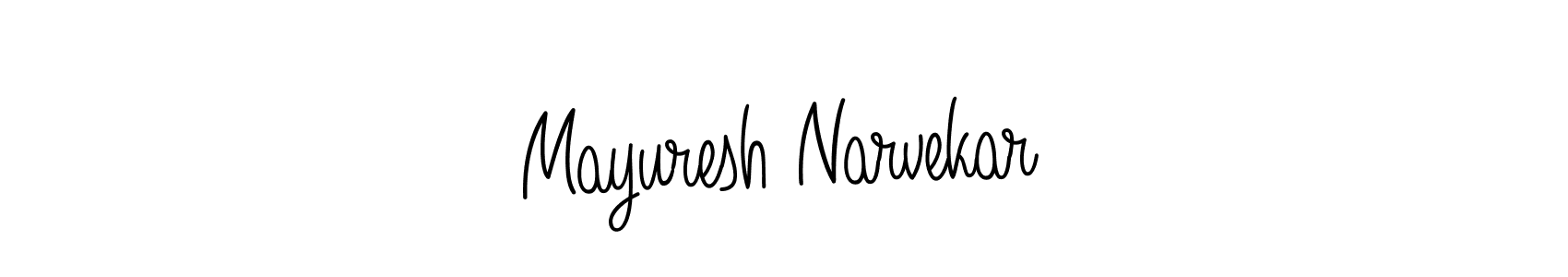 Design your own signature with our free online signature maker. With this signature software, you can create a handwritten (Angelique-Rose-font-FFP) signature for name Mayuresh Narvekar. Mayuresh Narvekar signature style 5 images and pictures png