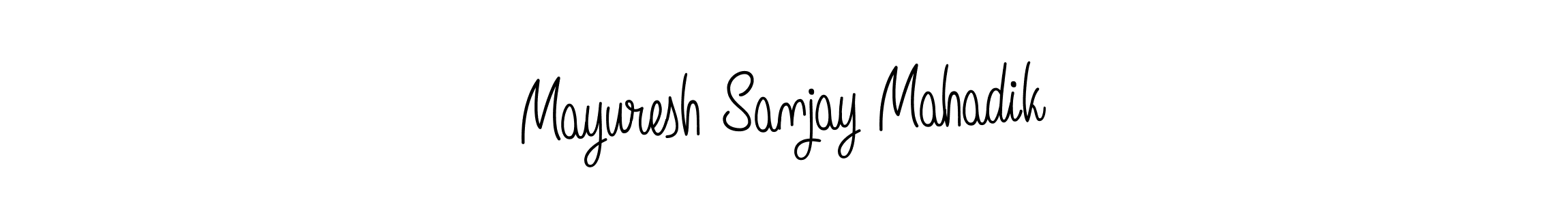 if you are searching for the best signature style for your name Mayuresh Sanjay Mahadik. so please give up your signature search. here we have designed multiple signature styles  using Angelique-Rose-font-FFP. Mayuresh Sanjay Mahadik signature style 5 images and pictures png