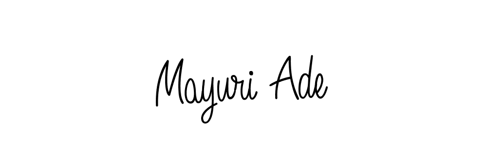 Design your own signature with our free online signature maker. With this signature software, you can create a handwritten (Angelique-Rose-font-FFP) signature for name Mayuri Ade. Mayuri Ade signature style 5 images and pictures png