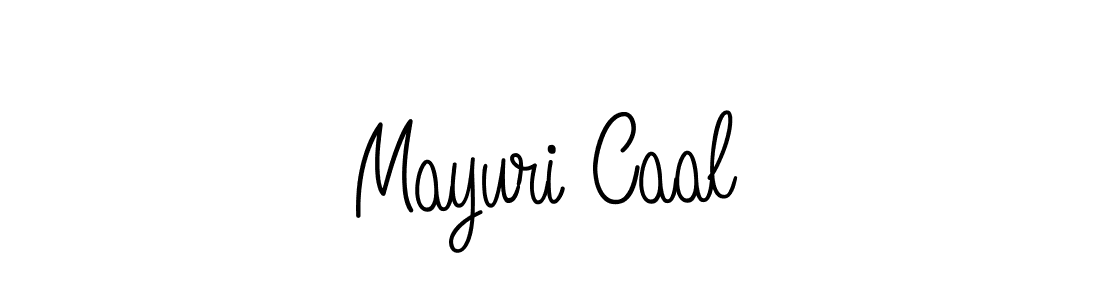 Create a beautiful signature design for name Mayuri Caal. With this signature (Angelique-Rose-font-FFP) fonts, you can make a handwritten signature for free. Mayuri Caal signature style 5 images and pictures png